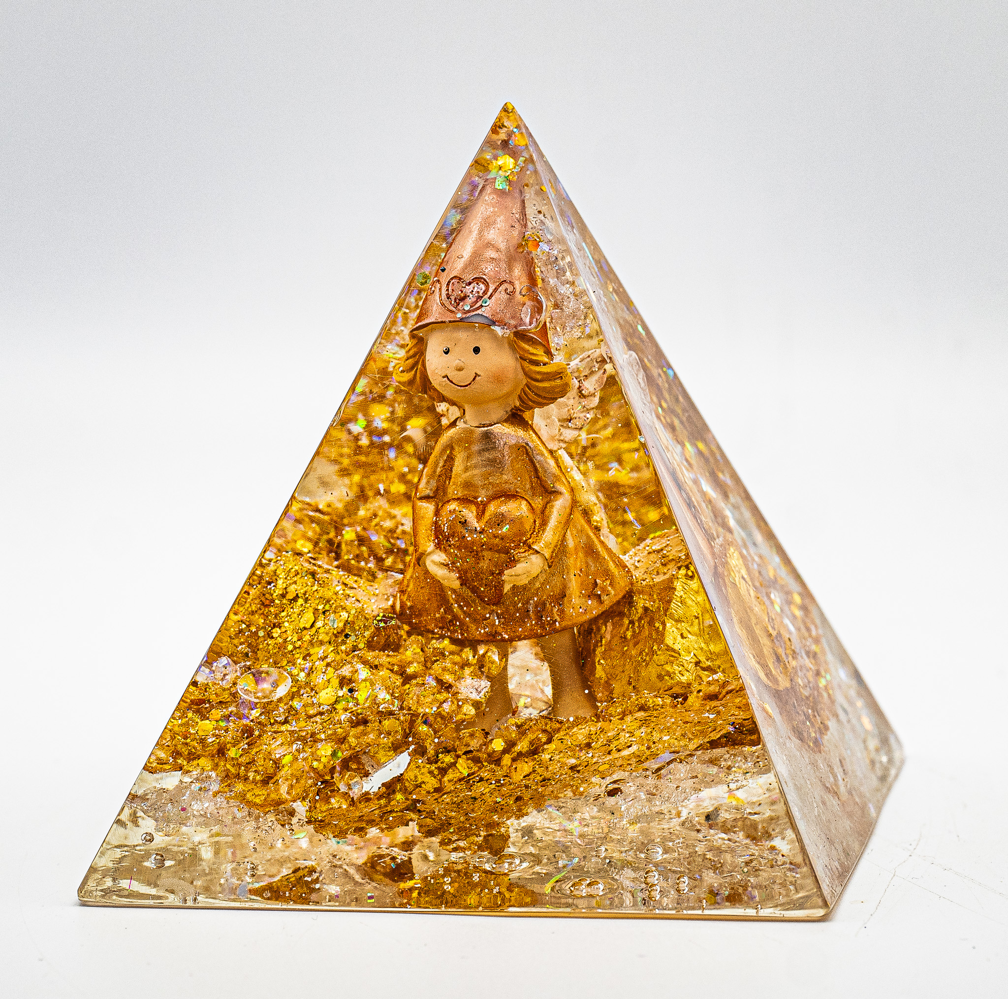 Pranakristall Goldengel