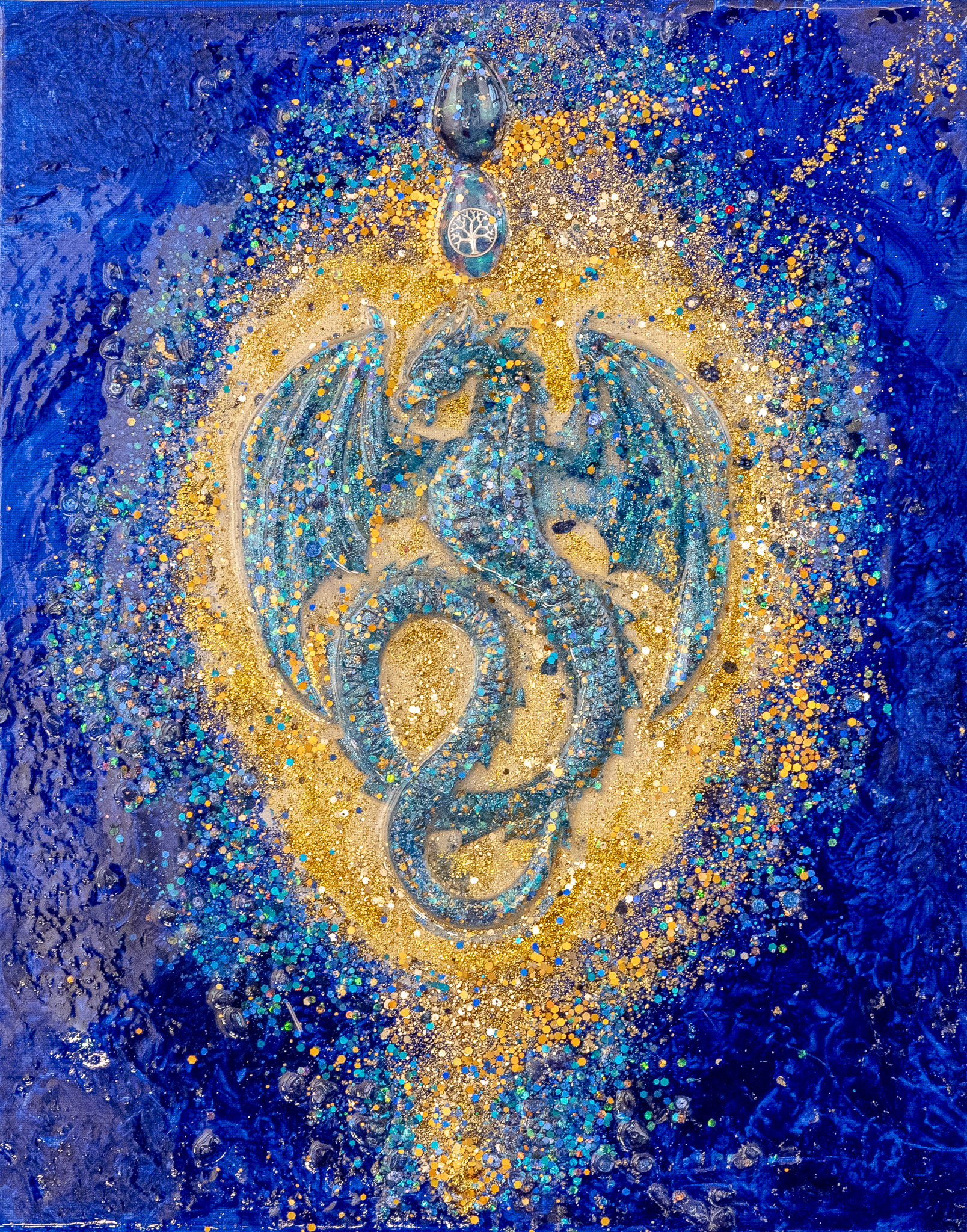 Intuition of the Water Dragon - Painting Intuition of the Water Dragon - Painting